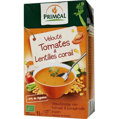 Afbeelding van Primeal Veloute soep tomaat linzen 1 liter