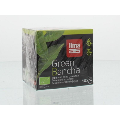 Afbeelding van Lima Green Bancha Thee Builtjes Bio, 10 stuks