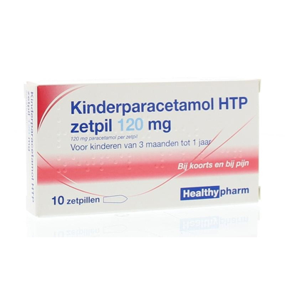 Afbeelding van Kinderparacetamol Htp Zetpil 120mg