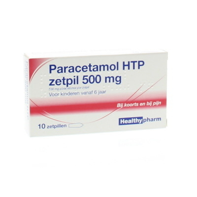 Afbeelding van Paracetamol Htp Zetpil 500mg