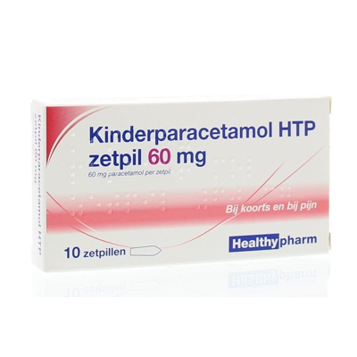 Afbeelding van Kinderparacetamol Htp Zetpil 60mg