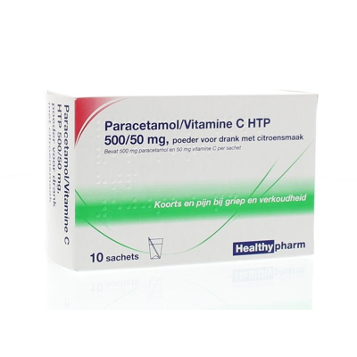Afbeelding van Paracetamol/Vitamine C Htp Pdr V Dr Sach 500/50mg