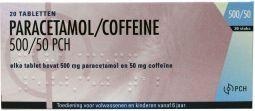 Afbeelding van Paracetamol/Coffeine Teva Tablet 500/50mg