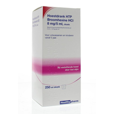 Afbeelding van Healthypharm Broomhexine Hoestdrank 8mg, 250 ml