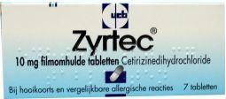 Afbeelding van Zyrtec Cetirizine 10mg Tabletten 7st