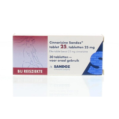Afbeelding van Cinnarizine Sandoz Tablet 25mg