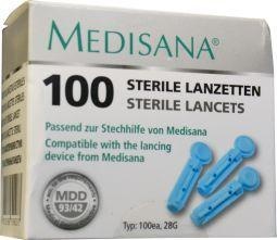 Afbeelding van Medisana Meditouch Lancetten, 100 stuks