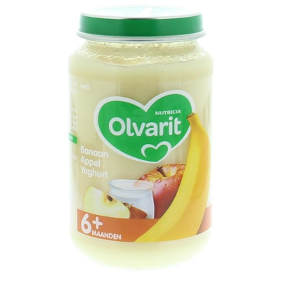 Afbeelding van Olvarit Fruithapje Banaan, Appel, Yoghurt 6 maanden 200ml