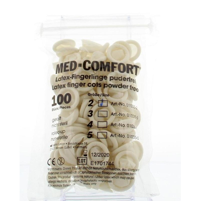 Afbeelding van Med Comfort Vingercondooms latex small 2 100 stuks