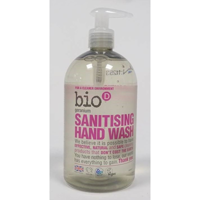 Afbeelding van Bio D Sanitising Hand Wash Geranium 500ML