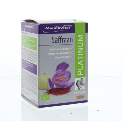 Afbeelding van Mannavital Saffraan Platinum, 60 Veg. capsules