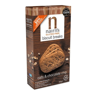 Afbeelding van Nairns Biscuit breaks oat &amp; chocolate chip 160 g
