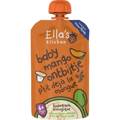 Afbeelding van Ella&#039;s Kitchen Baby ontbijtje mango 6+ maanden 100 g