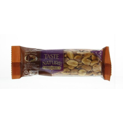 Afbeelding van Taste Of Nature Dark Chocolate Peanut Caramel Reep 40GR