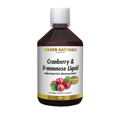 Afbeelding van Golden Naturals Cranberry &amp; D Mannose Liquid 500ML