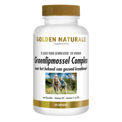 Afbeelding van Golden Naturals Groenlipmossel &amp; Curcuma Longa Capsules 60CP