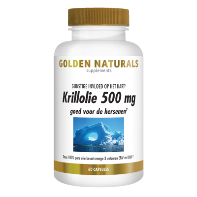 Afbeelding van Golden Naturals Krillolie 500mg Capsules