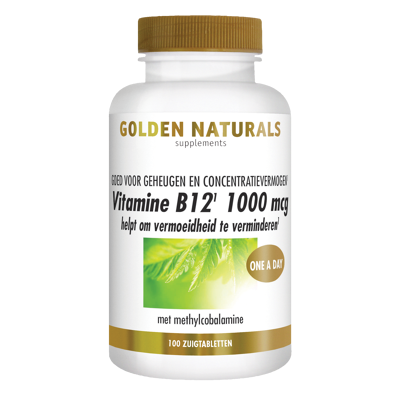 Afbeelding van Golden Naturals Vitamine B12 1000mcg Zuigtabletten