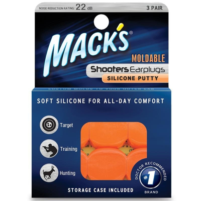 Afbeelding van Macks Shooters Moldable Earplugs Orange, 3paar