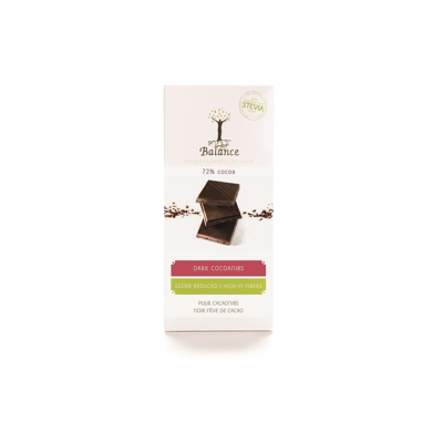 Afbeelding van Balance Choco Stevia tablet Puur Cacao, 85 gram