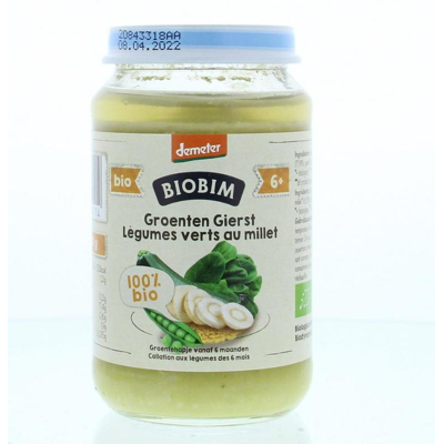 Afbeelding van Biobim Groenten Gierst 6+ Maanden Demeter Bio, 190 gram