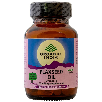Afbeelding van Organic India Flax Seed Oil Vegan, 60 capsules