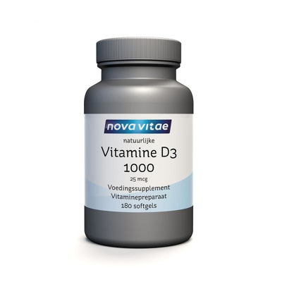 Afbeelding van Nova Vitae Vitamine D3 1000/25mcg 180sft