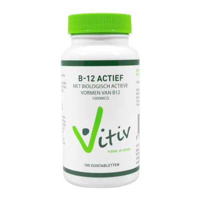 Afbeelding van Vitiv Vitamine B12 actief 100 zuigtabletten