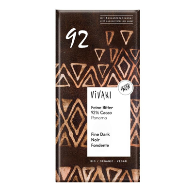 Afbeelding van Vivani Chocoladereep Puur 92% Multi verpakking 10x80GR