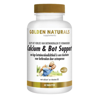 Afbeelding van Golden Naturals Calcium &amp; Bot Support Tabletten 60VTB