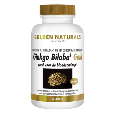 Afbeelding van Golden Naturals Ginkgo Biloba Gold Capsules 60VCP