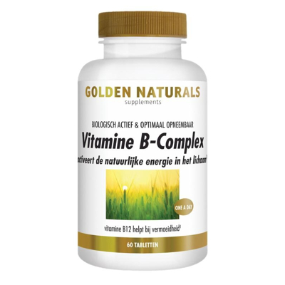 Afbeelding van Golden Naturals Vitamine B complex Tabletten 60TB