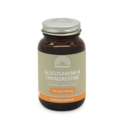 Afbeelding van Mattisson Glucosamine Chondroitine met Msm, Vitamine C &amp; D3, 60 tabletten