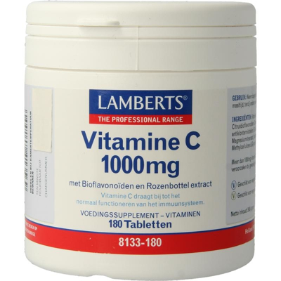 Afbeelding van Lamberts Vitamine C 1000mg &amp; Bioflavonoiden 180tb