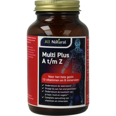 Afbeelding van All Natural Multi Plus A T/m Z, 100 tabletten