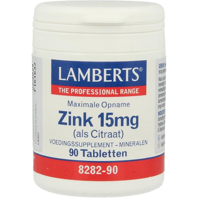 Afbeelding van Lamberts Zink Citraat 15mg, 90 tabletten