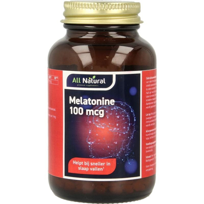 Afbeelding van All Natural Melatonine 100mcg, 500 tabletten