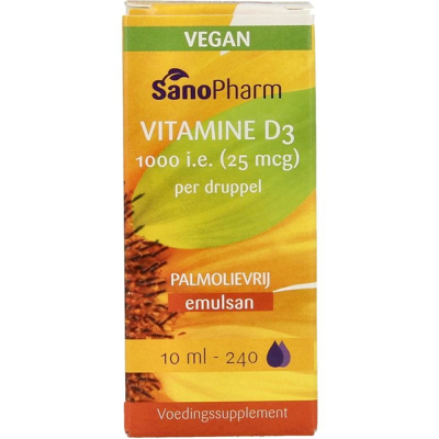 Afbeelding van Sanopharm Emulsan Vitamine D3 Vegan, 10 ml
