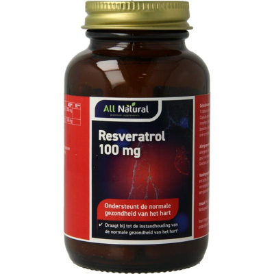 Afbeelding van All Natural Resveratrol 100mg, 60 capsules