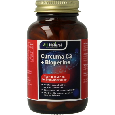 Afbeelding van All Natural Curcuma C3 complex (60 caps)