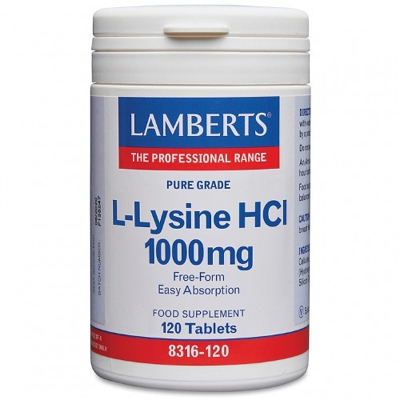 Afbeelding van Lamberts L lysine 1000mg 120tb