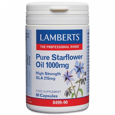 Afbeelding van Lamberts Borageolie Starflower 1000mg, 90 Veg. capsules