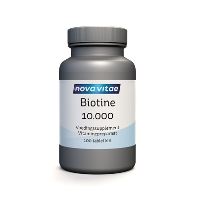 Afbeelding van Nova Vitae Biotine 10000mcg, 100 tabletten