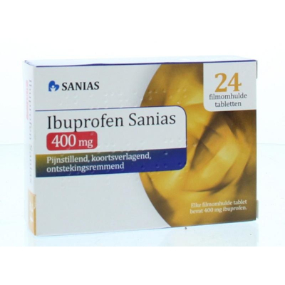 Afbeelding van Ibuprofen Sanias Tablet Filmomhuld 400mg