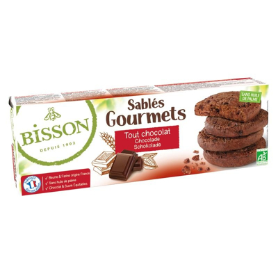 Afbeelding van Bisson Chocolade koekjes sables gourmet 150 g