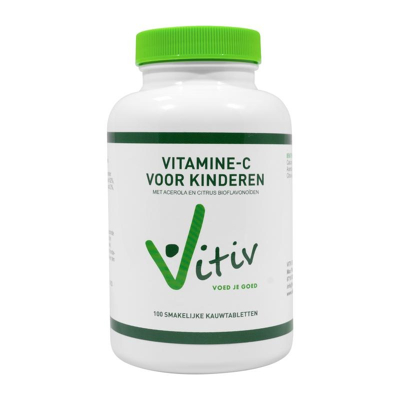 Afbeelding van Vitiv Kinder Vitamine C Zuurvrij 120mg 100kt