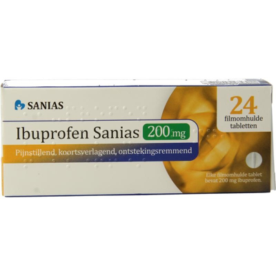 Afbeelding van Sanias Ibuprofen 200mg, 24 stuks