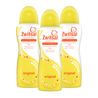 Afbeelding van Zwitsal Deodorant Spray Orgineel 3 x 100 ml Voordeelpack