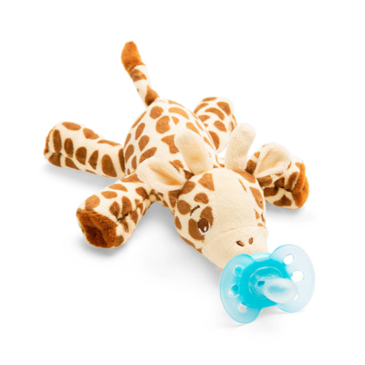 Afbeelding van Philips Avent Snuggle Knuffelspeen Ultra Soft Giraffe 0/6 maanden