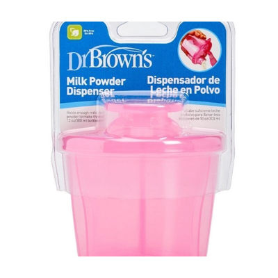 Afbeelding van Dr. Brown Browns Melkpoeder Dispenser Roze 300ml